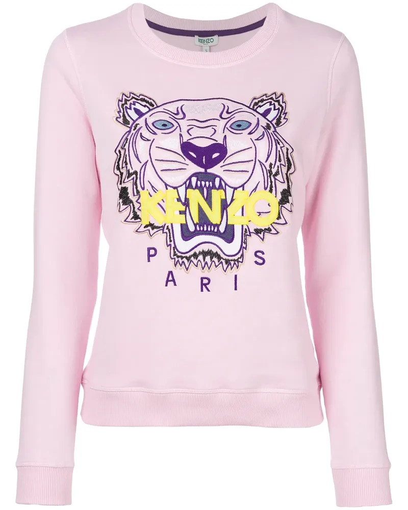 Kenzo Sweatshirt mit "Tiger"-Stickerei - Rosa Rosa