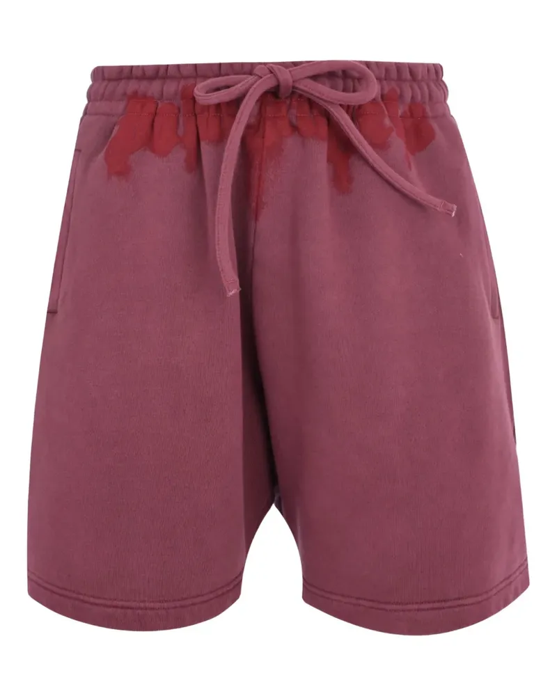Palm Angels logo-waistband sweatshorts - Rot Rot