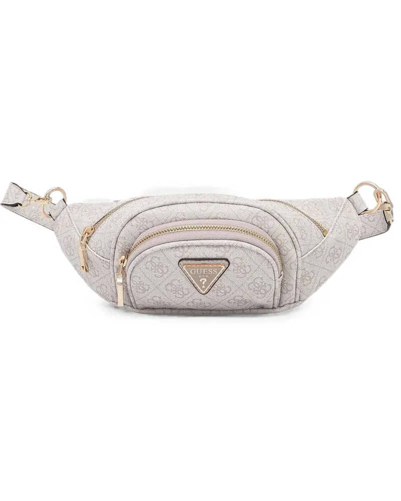 Guess Latona monogram-print logo-plaque belt bag - Nude Nude