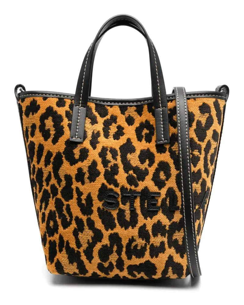Stella McCartney Beuteltasche aus Leoparden-Jacquard - Braun Braun