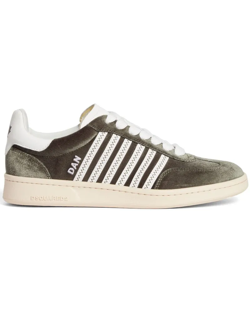 Dsquared2 Boxer Sneakers aus Samt - Grün Grün