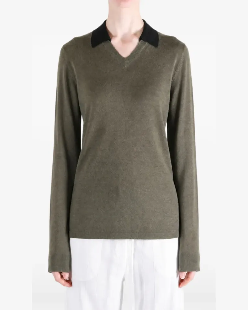 Frenckenberger Pullover mit V-Ausschnitt - Braun Braun
