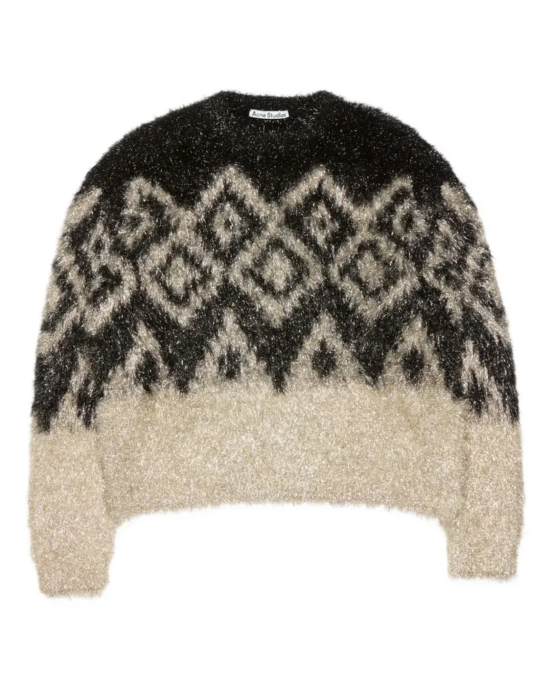 Acne Studios Pullover mit geometrischem Muster - Schwarz Schwarz