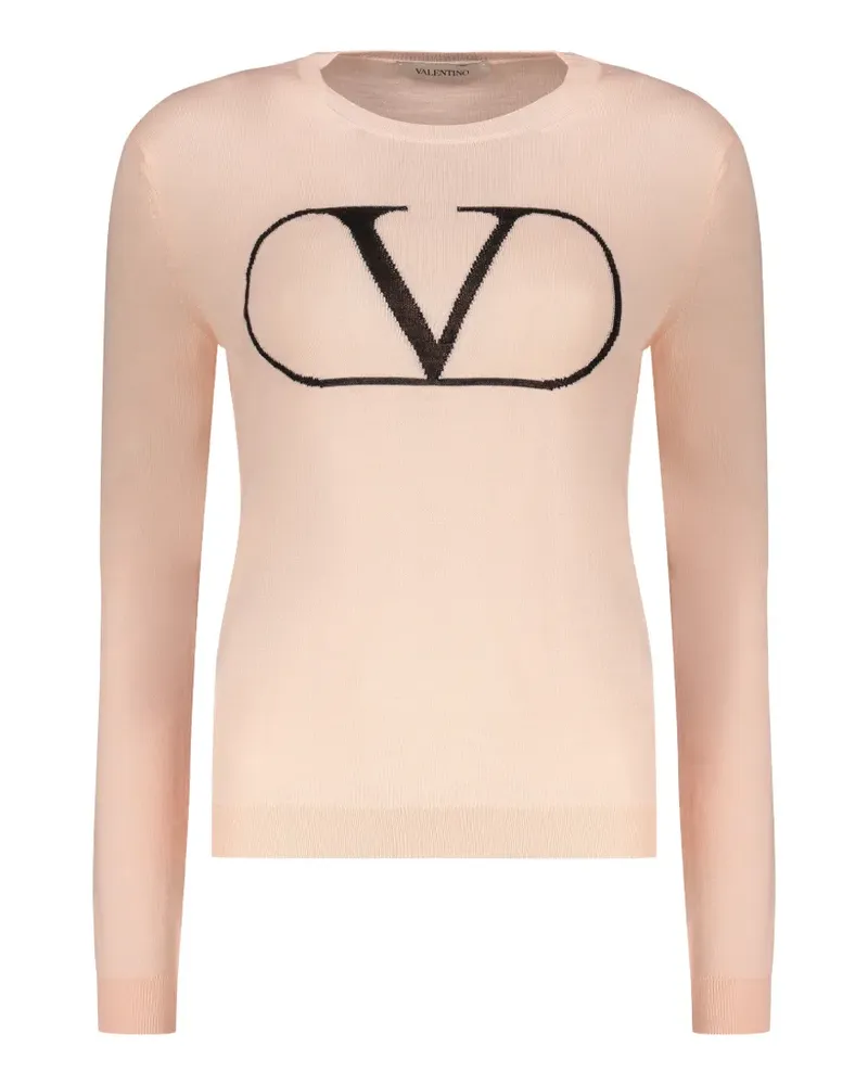 Valentino Garavani Pullover aus Wolle mit VLogo - Rosa Rosa