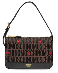 Moschino Schultertasche mit Logo Braun