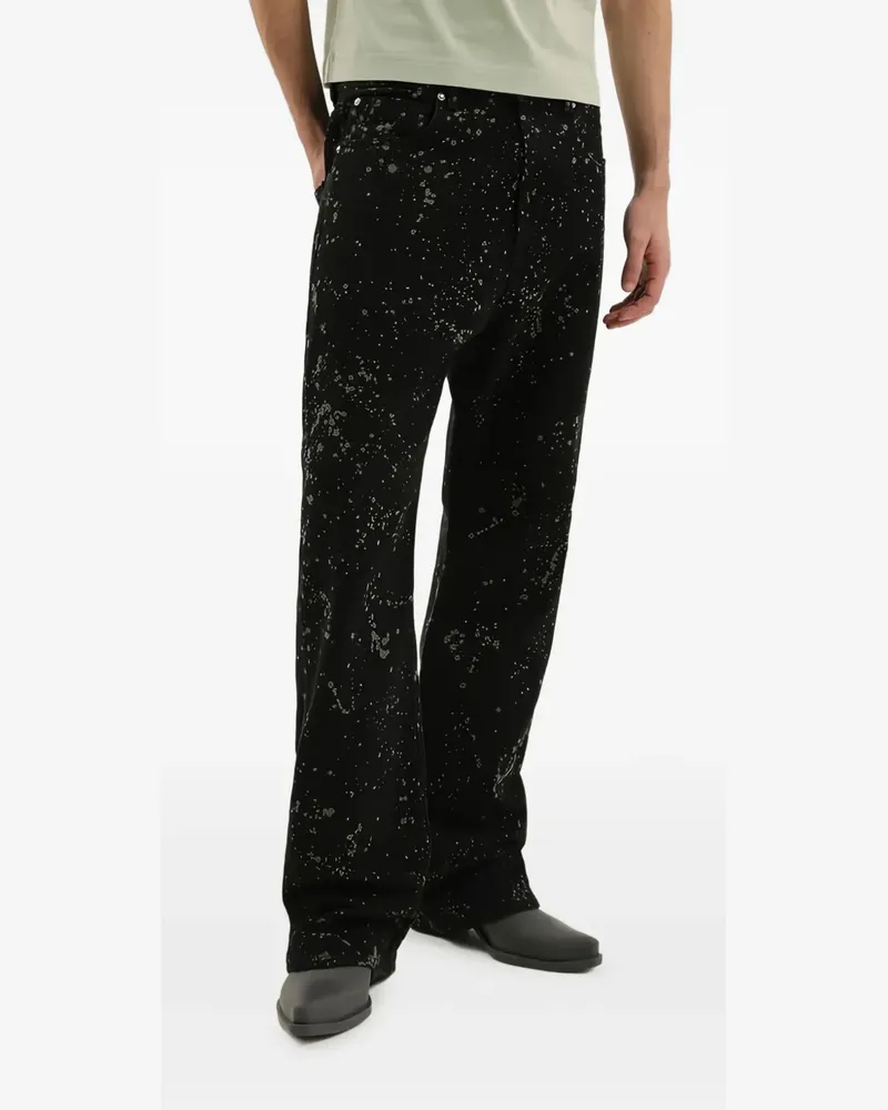 1989 STUDIO splatter belt loops jeans - Schwarz Schwarz