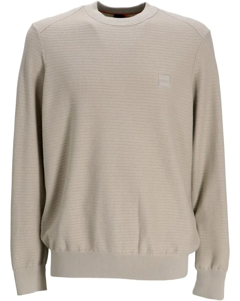 HUGO BOSS Pullover mit Logo-Applikation - Nude Nude