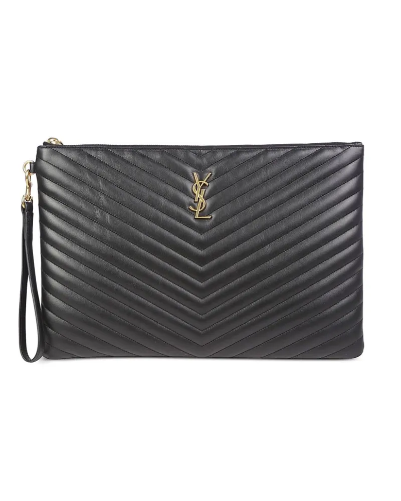 Saint Laurent Monogram' Clutch - Schwarz Schwarz