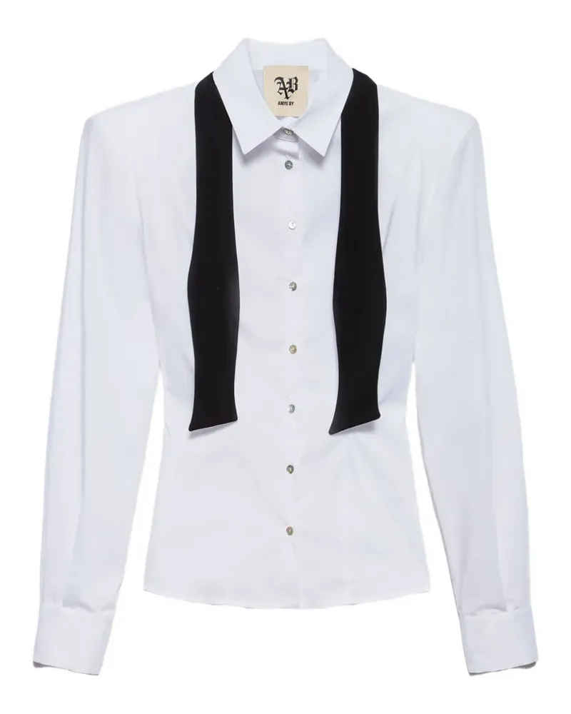 Aniye By Costanza neck-tie shirt - Weiß Weiß