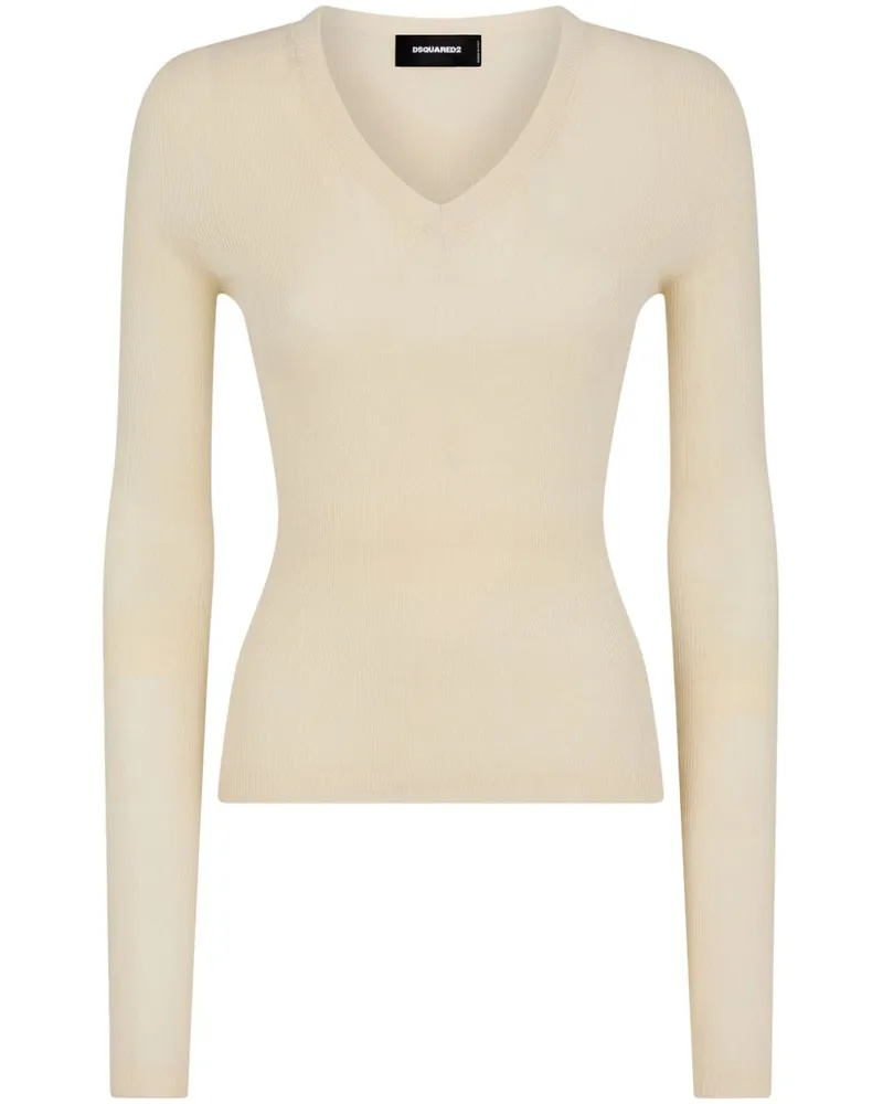 Dsquared2 Gerippter Pullover Nude