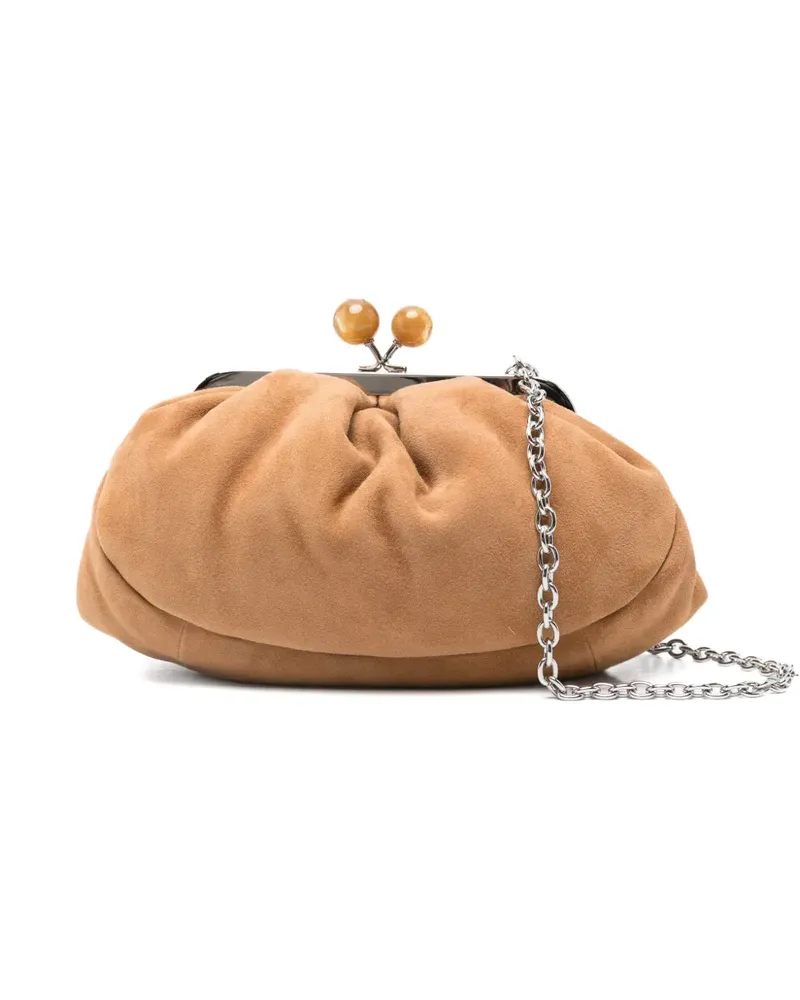 Max Mara Clutch aus Wildleder - Braun Braun