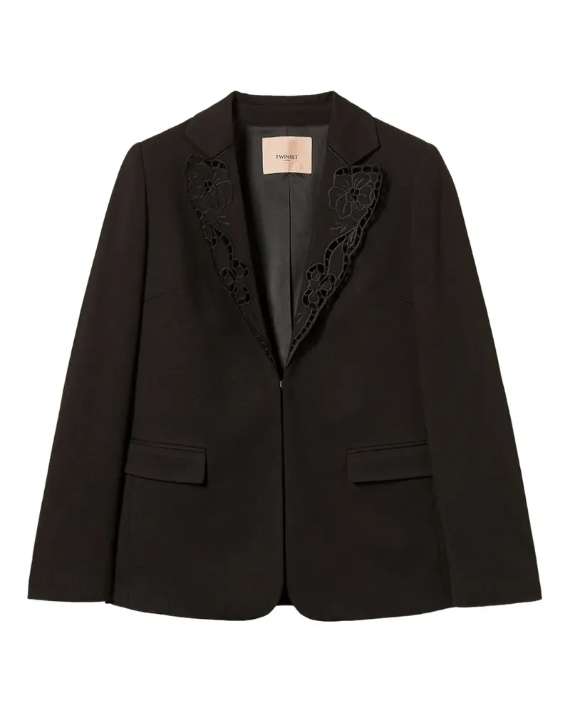 Twin-Set Blazer mit Lochstickerei - Schwarz Schwarz