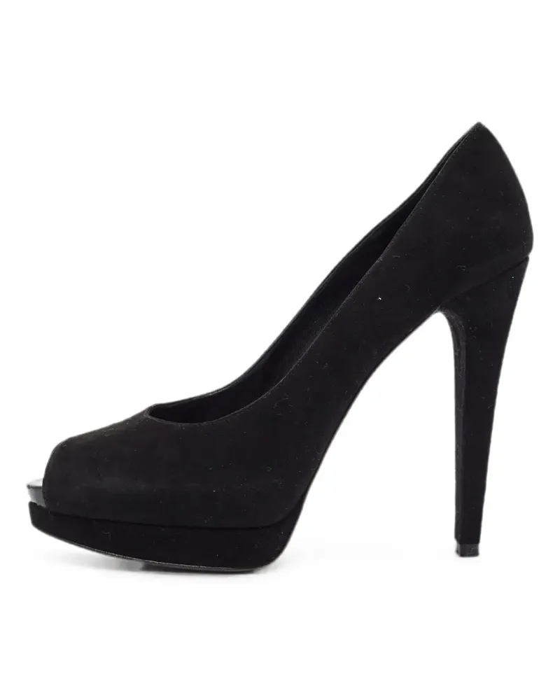 Stuart Weitzman Peeptoe-Pumps mit Plateau - Schwarz Schwarz