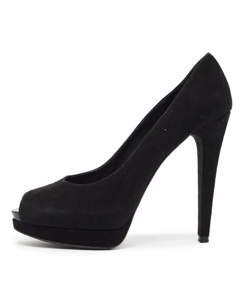 Stuart Weitzman Peeptoe-Pumps mit Plateau - Schwarz Schwarz