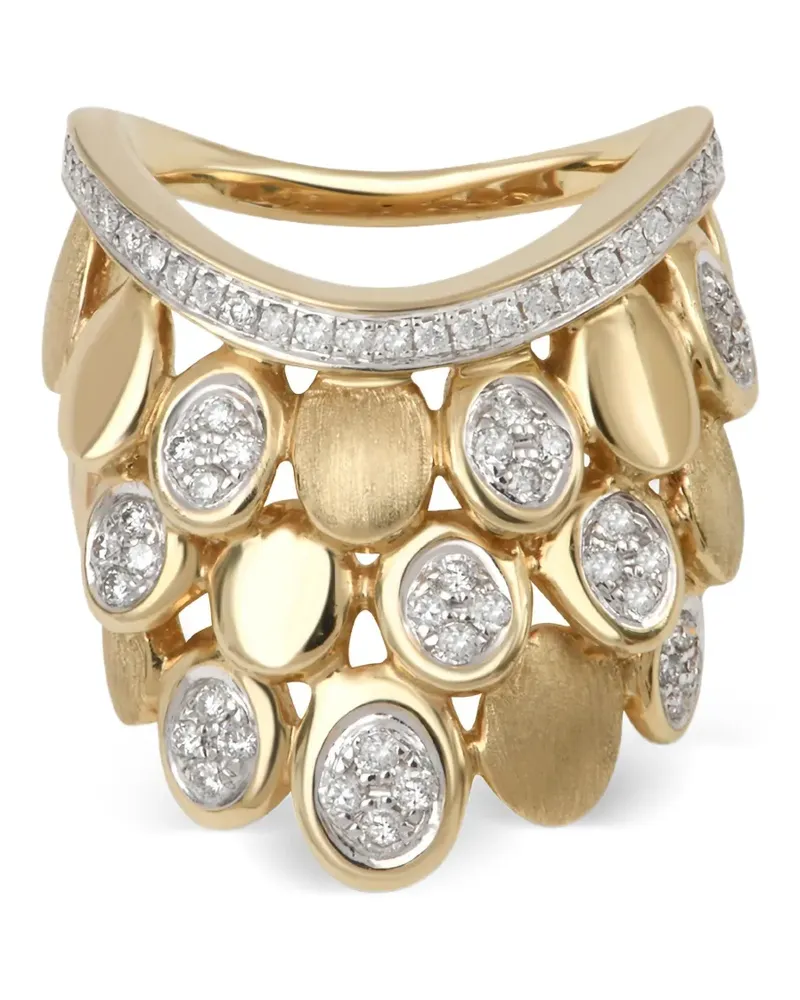 Rainbow K Blossom Ring mit Diamanten - Gold Gold