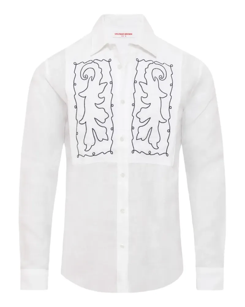 Orlebar Brown Giles Mirabello embroidered shirt - Weiß Weiß