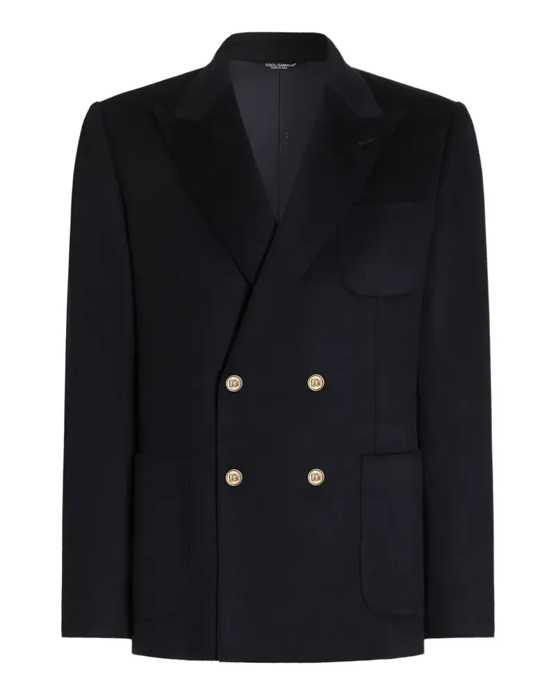 Dolce & Gabbana Doppelreihige Portofino Jacke aus Kaschmir - Blau Blau
