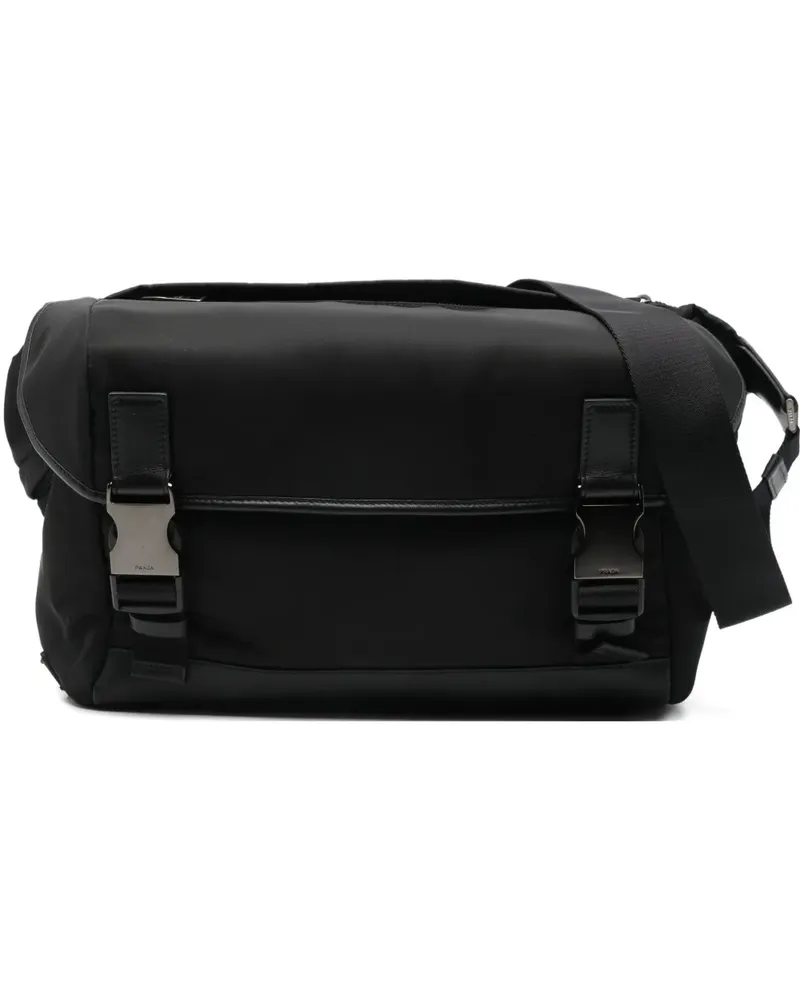 Prada Schultertasche mit Schnallenverschluss - Schwarz Schwarz