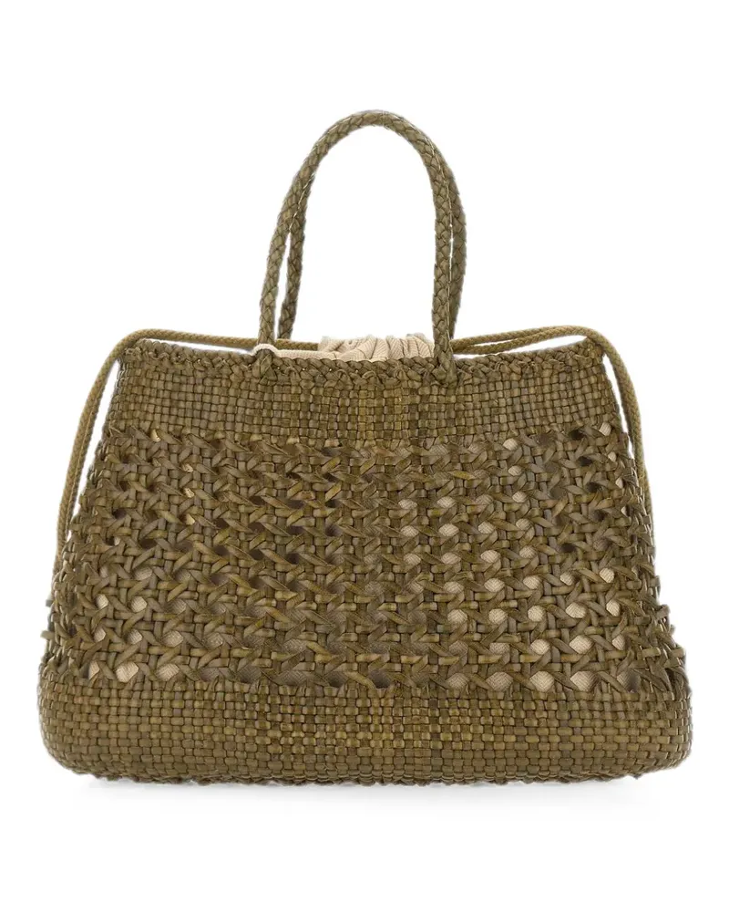 Dragon Diffusion Santa Cano woven-leather tote bag - Grün Grün