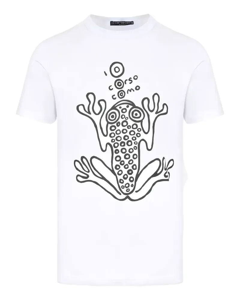 10 Corso Como T-Shirt mit Frosch-Print - Weiß Weiß