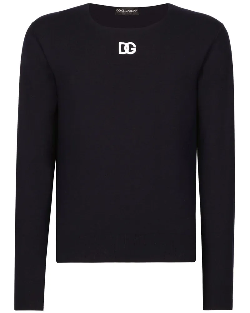 Dolce & Gabbana Pullover mit Logo-Stickerei - Blau Blau