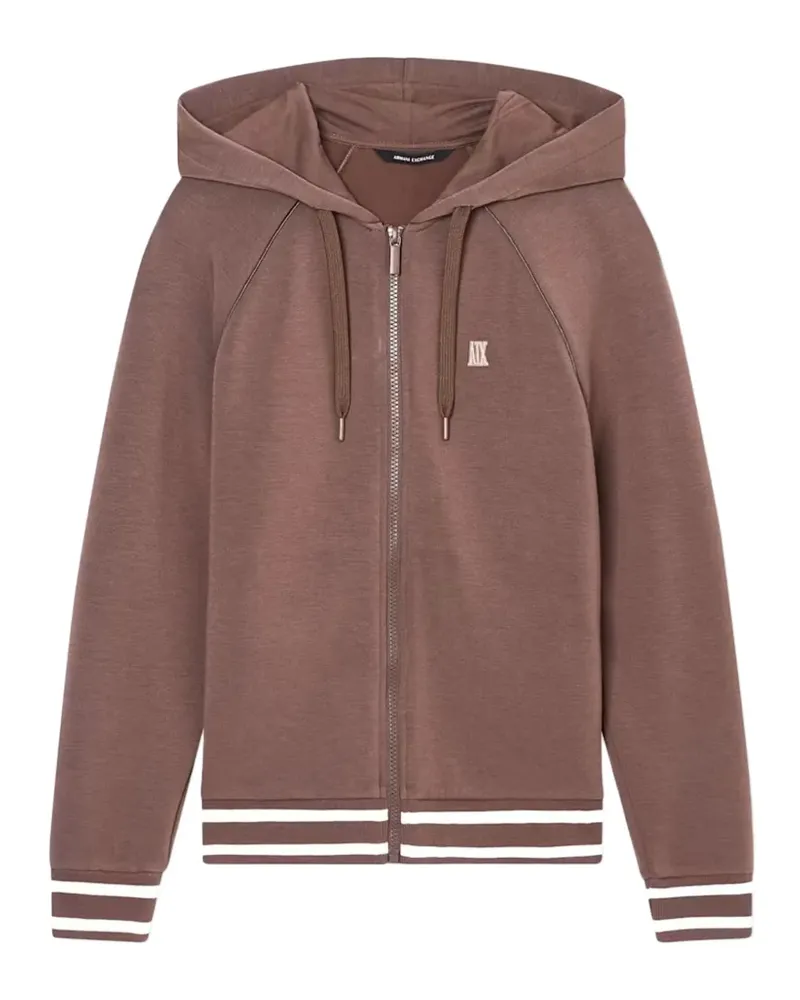 Armani Exchange Kapuzenjacke mit Streifen - Braun Braun