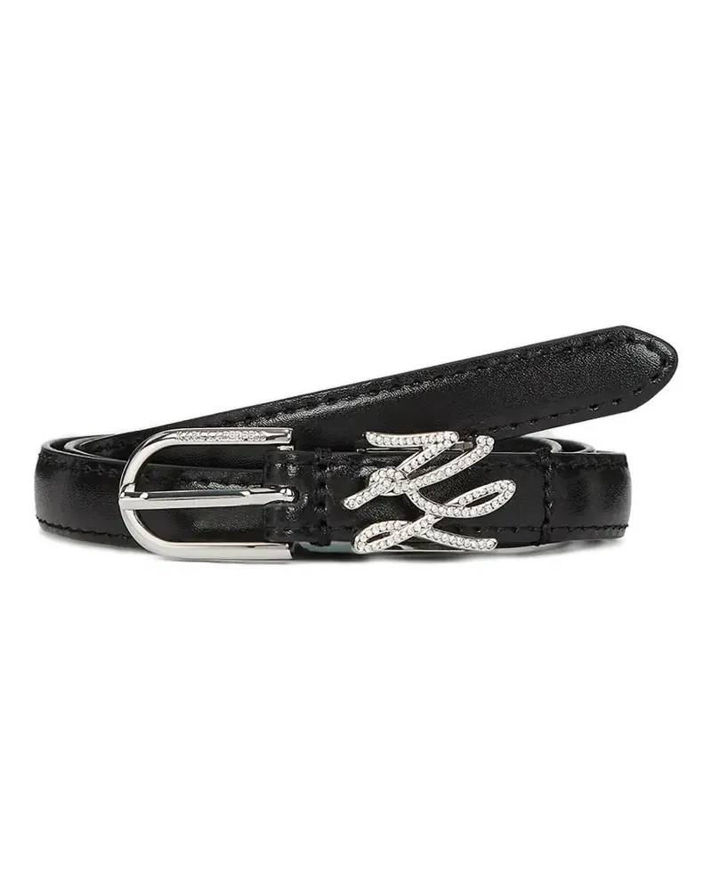 Karl Lagerfeld crystal-embellished belt - Schwarz Schwarz