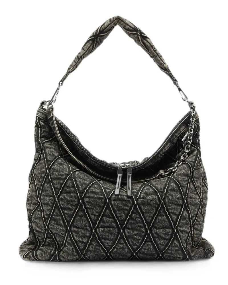 Diesel Gesteppte Charm-D Schultertasche - Grau Grau