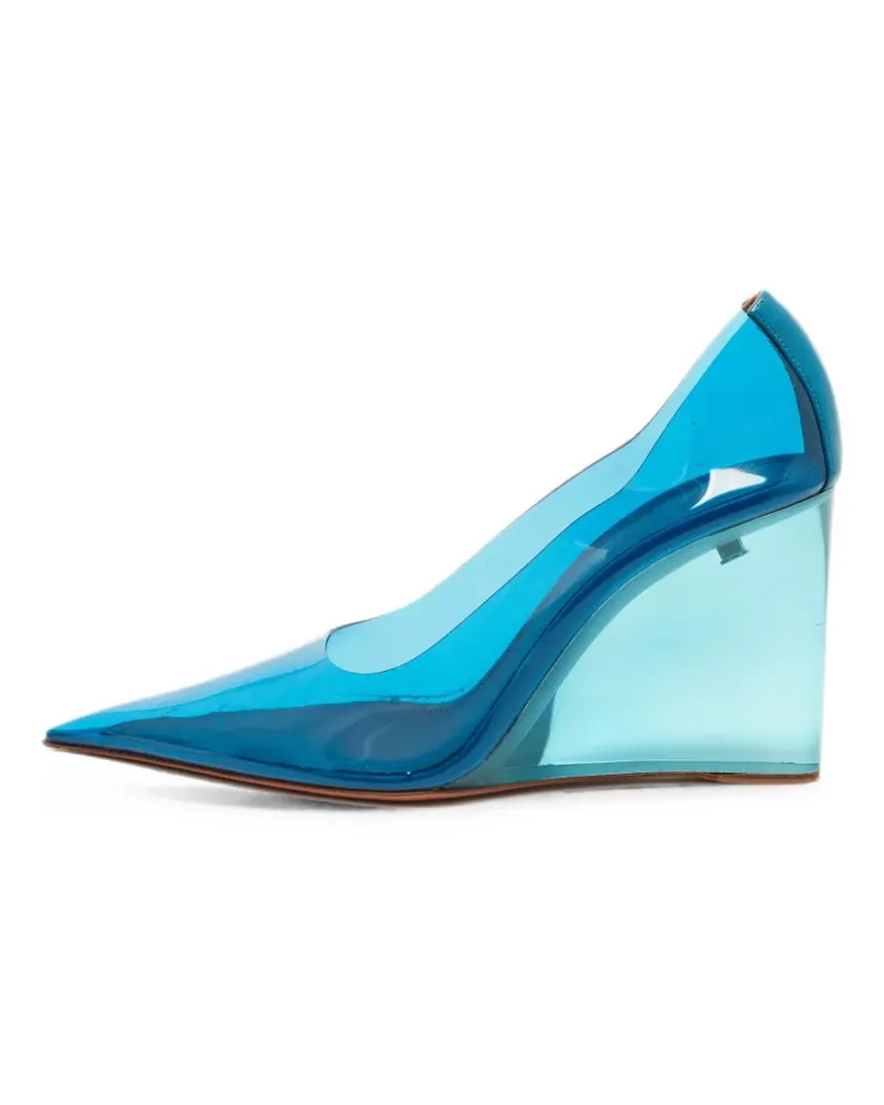 Amina Muaddi Ane Pumps mit Wedge-Absatz - Weiß Weiß