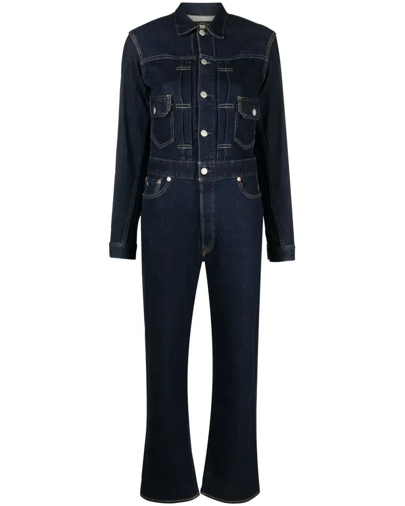 Ralph Lauren Langärmeliger Jumpsuit - Blau Blau