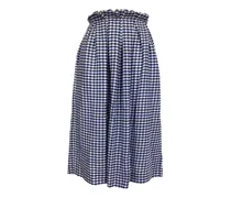 Midirock mit Check - Blau