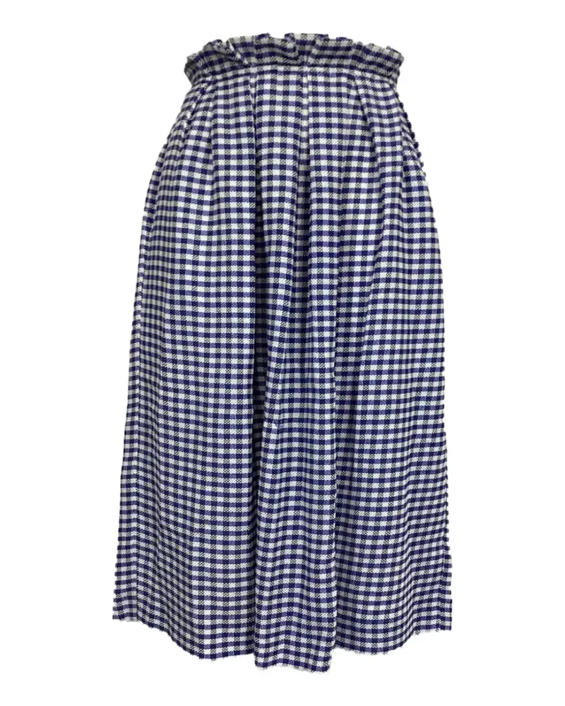 Mother of Pearl check-pattern midi skirt - Blau Blau