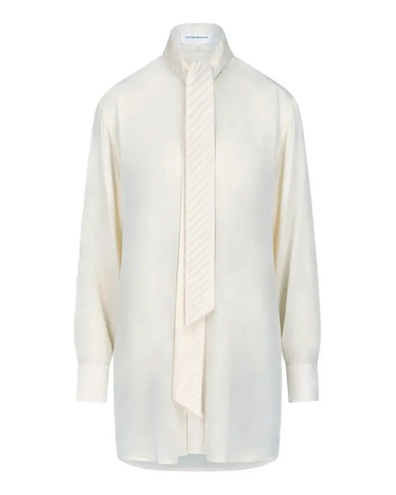 Victoria Beckham Bluse mit Schaldetail - Nude Nude