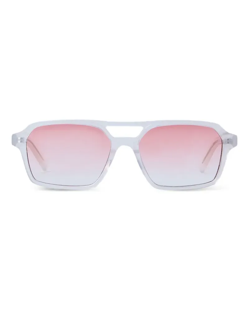 Maison Margiela Sonnenbrille mit eckigem Gestell - Weiß Weiß