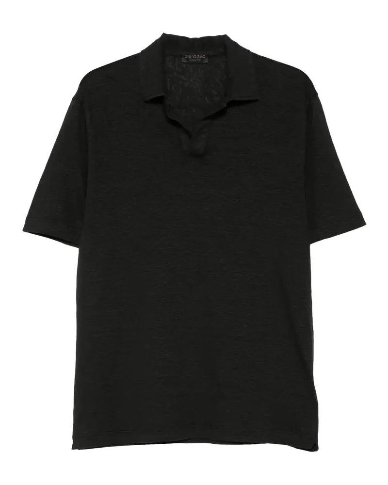 Dell'oglio T-Shirt mit V-Ausschnitt - Schwarz Schwarz