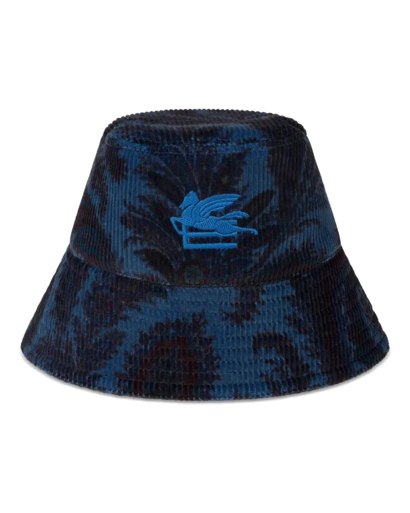 Etro Fischerhut aus Cord - Blau Blau