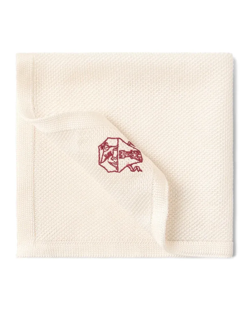Brunello Cucinelli Gestricktes Einstecktuch - Nude Nude