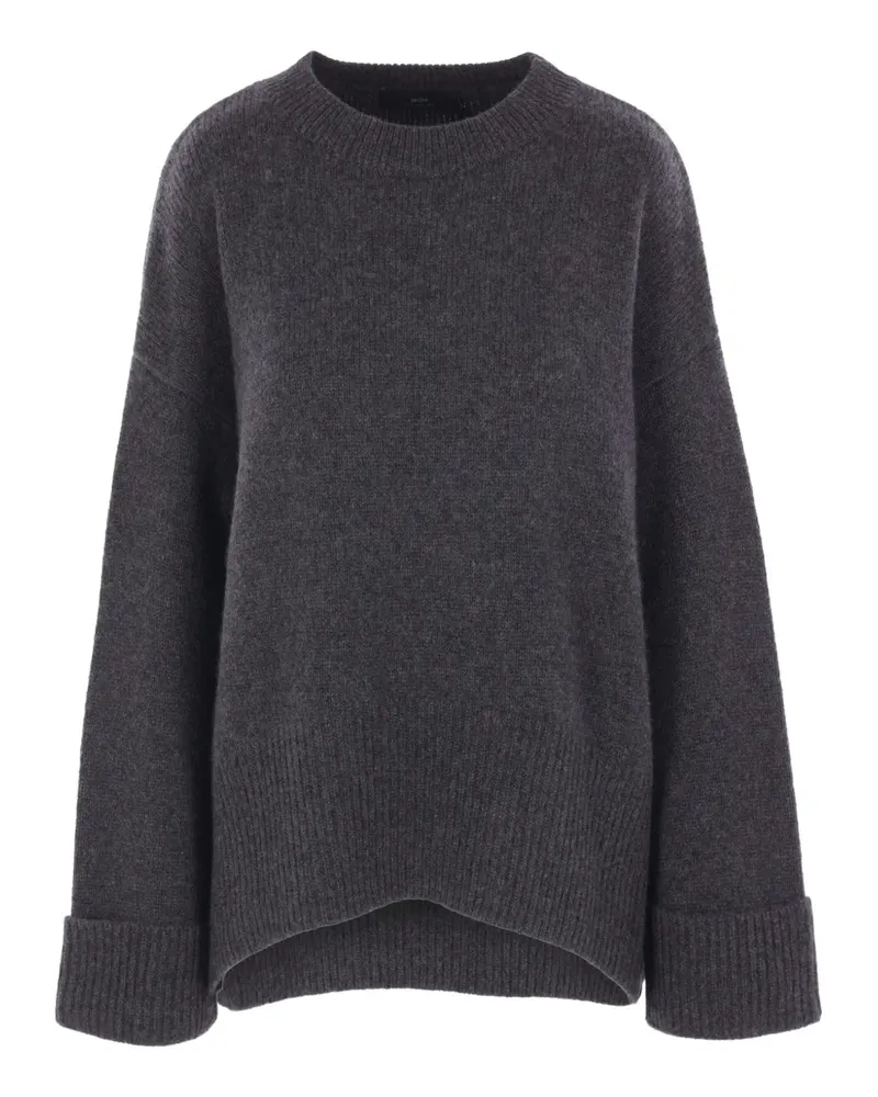 arch4 Rundhals-Pullover mit Umschlag - Grau Grau