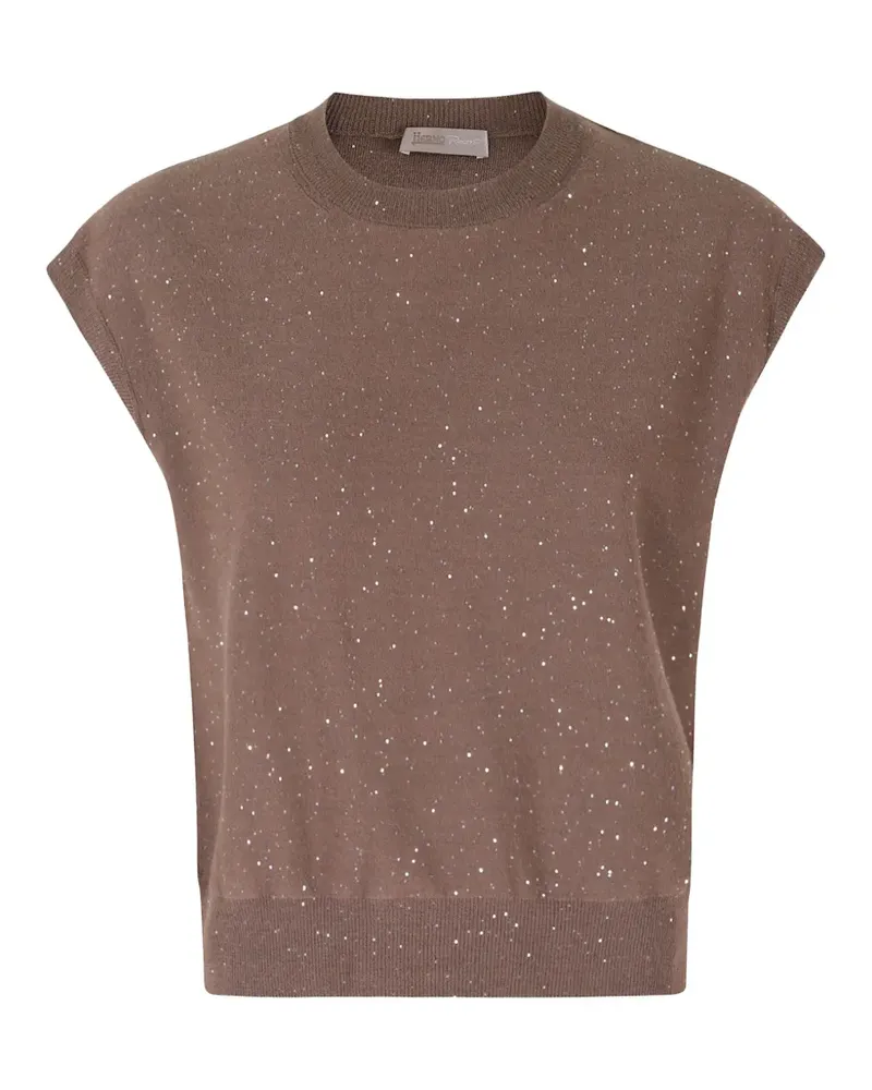 Herno sequin-embellished knitted top - Braun Braun