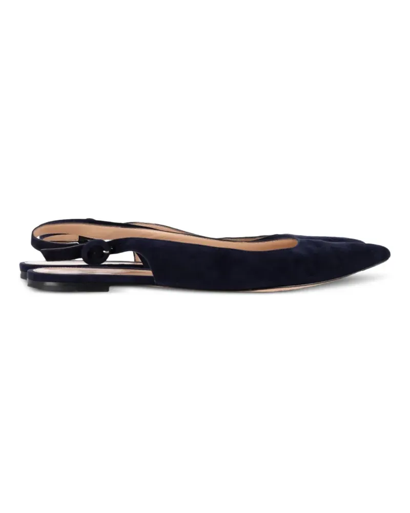 Gianvito Rossi Slingback-Pumps aus Wildleder - Blau Blau