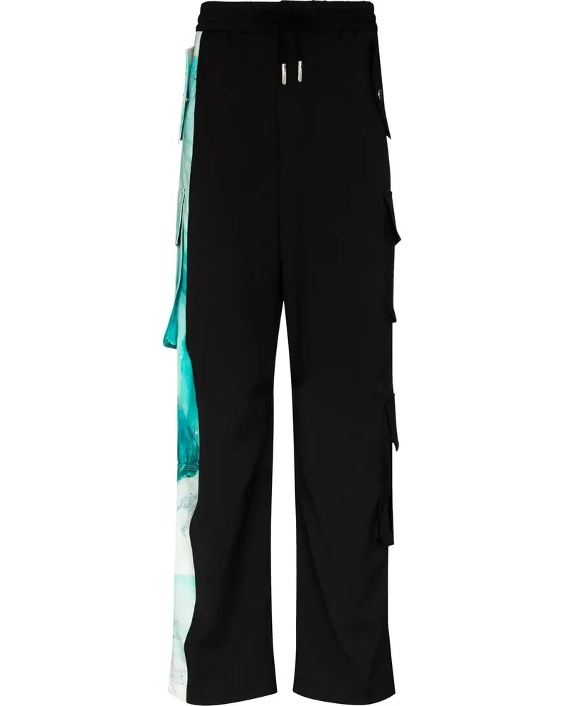 Feng Chen Wang Cargohose mit Kordelzug - Schwarz Schwarz