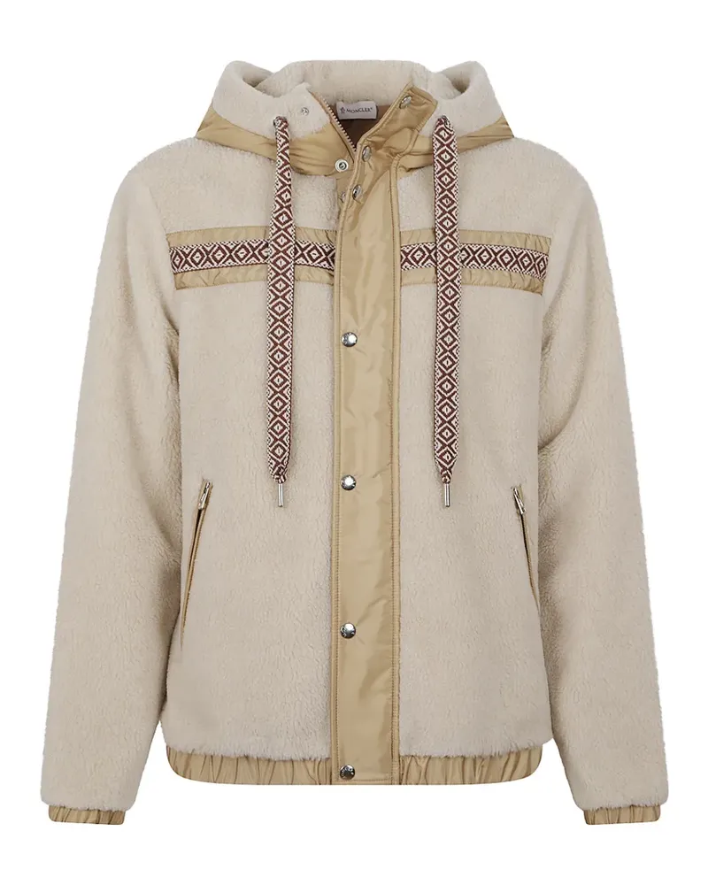 Moncler Kapuzenjacke mit geometrischem Besatz - Nude Nude