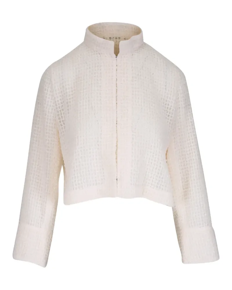 Akris Strukturierte Jacke ohne Kragen - Nude Nude