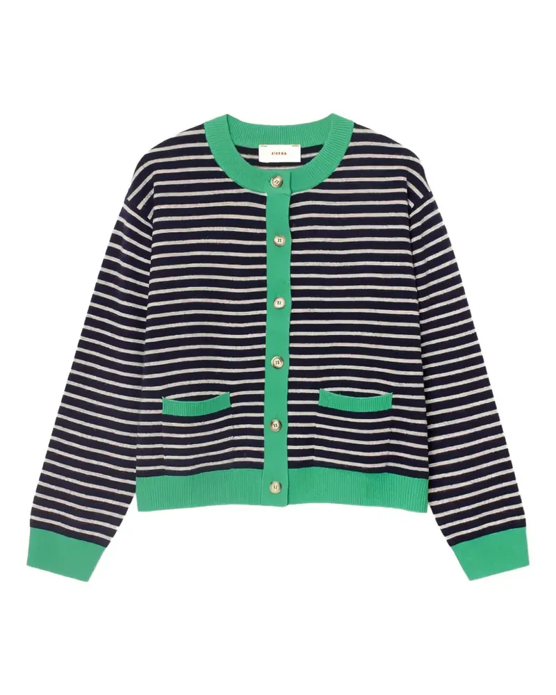 Xírena Gestreifter Lillian Cardigan mit Tasche - Blau Blau