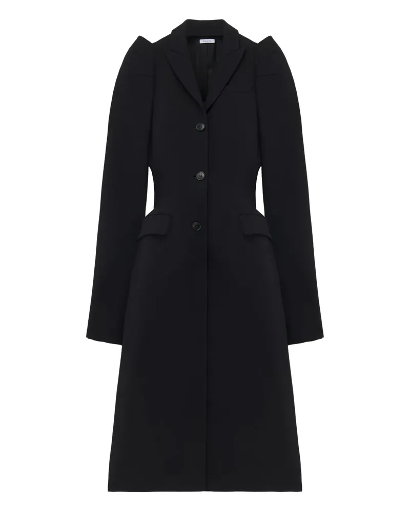 Alexander McQueen padded-shoulder coat - Schwarz Schwarz