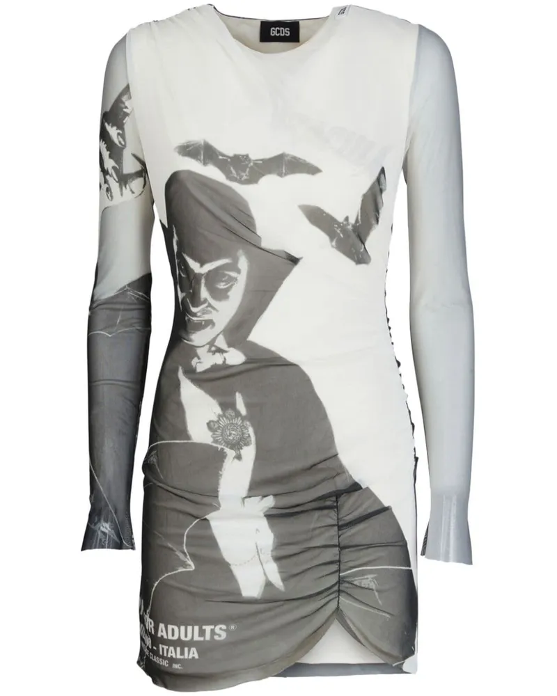 GCDS Dracula Minikleid aus Tüll - Weiß Weiß