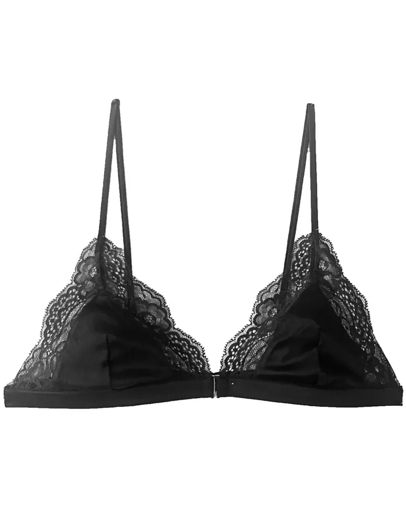 Fleur Du Mal Naomi Triangel-BH mit Spitze - Schwarz Schwarz