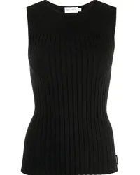 Calvin Klein Geripptes Stricktop Schwarz