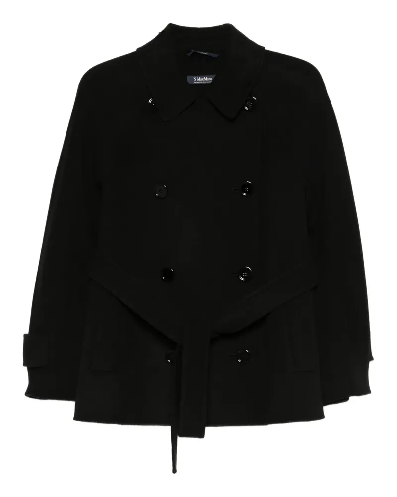 Max Mara Louis Cabanjacke mit Gürtel - Schwarz Schwarz