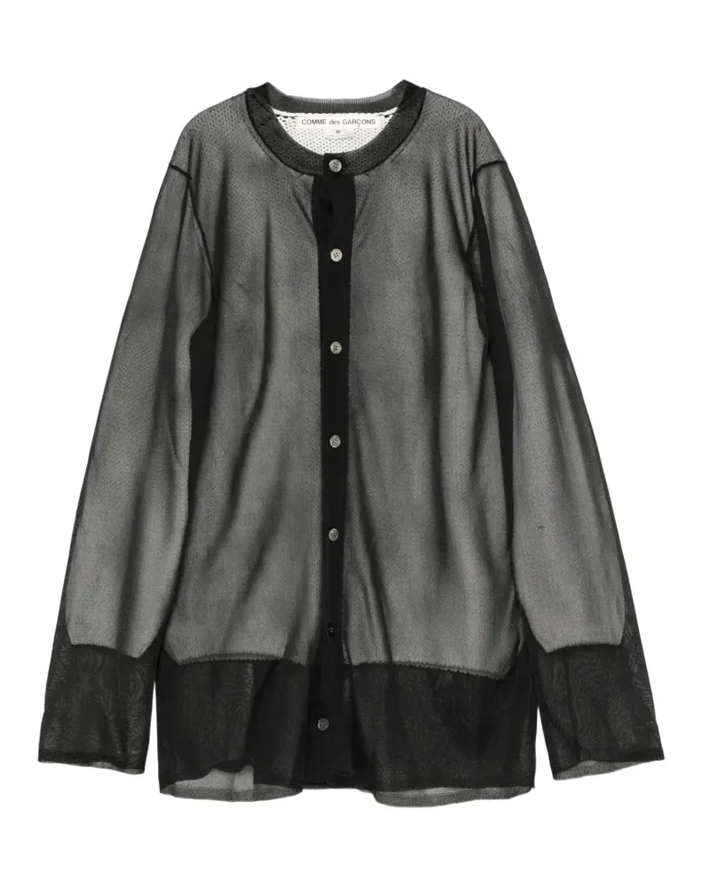 Comme des Garçons Cardigan im Layering-Look - Schwarz Schwarz